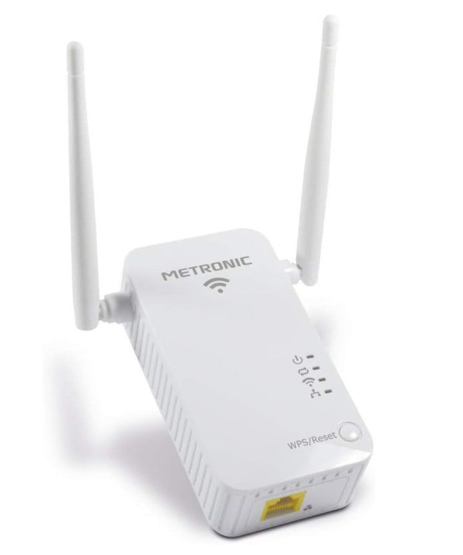 Metronic – 495432, WLAN Repeater, 300 Mbit/s, WiFi Verstärker, weiß, kompakt