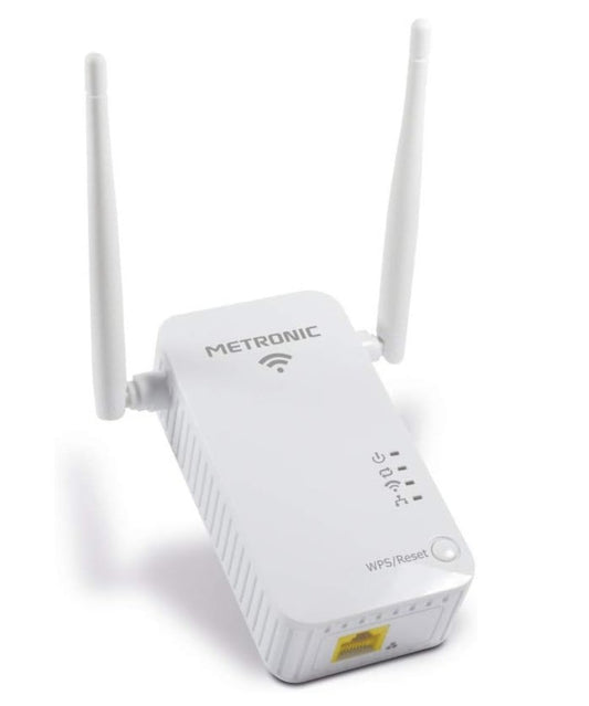 Metronic – 495432, WLAN Repeater, 300 Mbit/s, WiFi Verstärker, weiß, kompakt