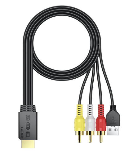 AUTOUTLET – AV zu HDMI Konverter, 1080P Adapter, CVBS Composite auf HDMI, 16:9