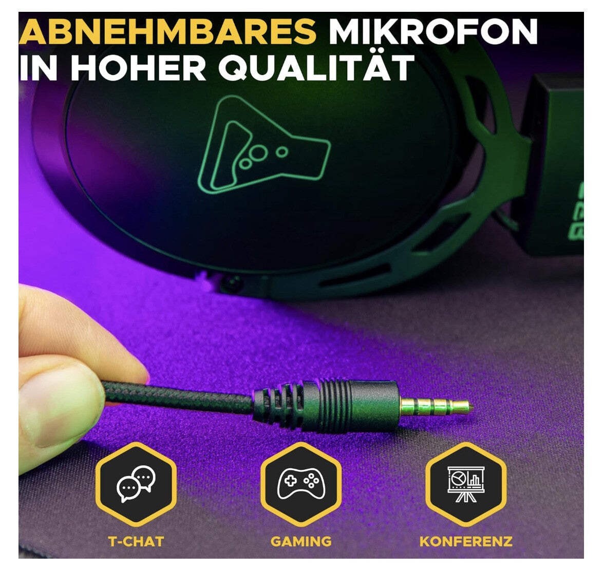 The G-Lab – Korp Titanium, Gaming Headset, PS5/PC/Xbox, 3.5mm, abnehmbares Mikro