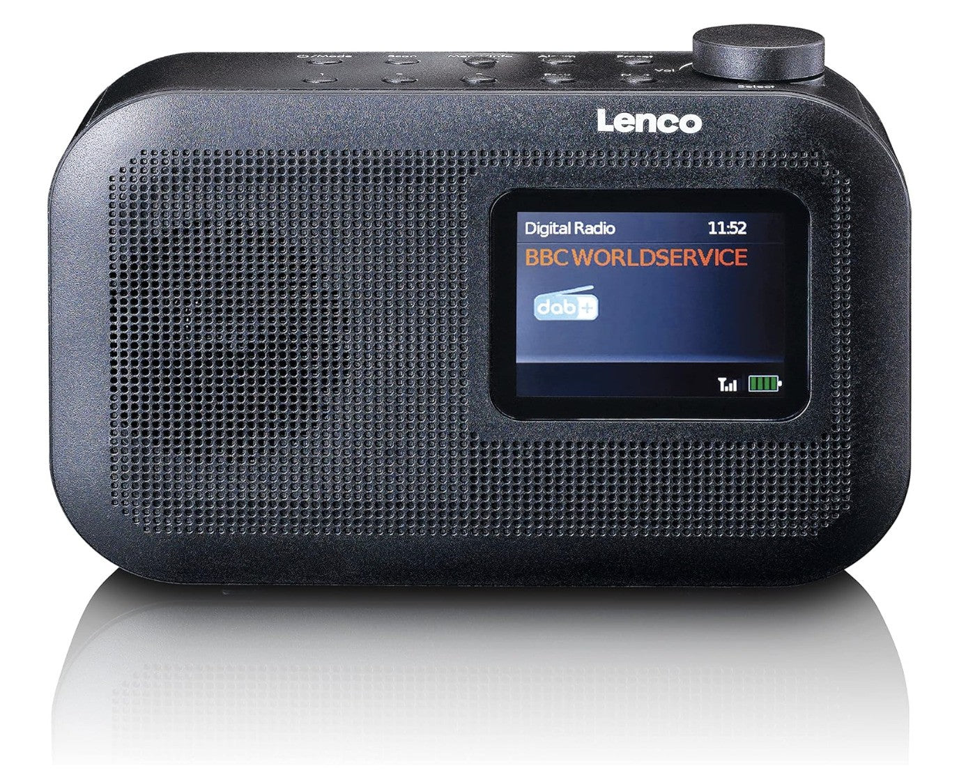 Lenco PDR-026 DAB plus Radio Bluetooth FM Speicher Display tragbar Akku grau