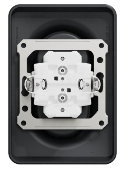 Schneider Electric – Unica Doppelsteckdose FR 2P+T Anthrazit Schraubbefestigung