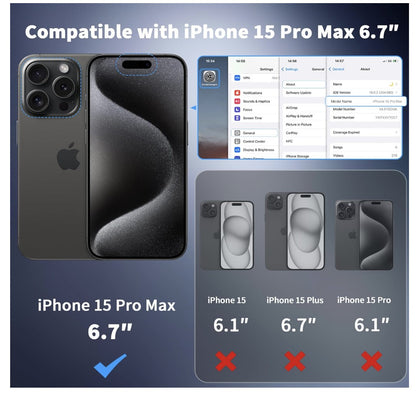 CACOE – iPhone 15 Pro Hülle, Magnetisch, kompatibel MagSafe, Stoßfest, Matt