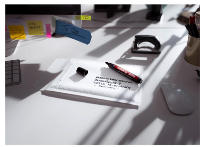 edding – 300 Permanentmarker blau 10er Set, wasserfest, 1,5–3 mm Rundspitze