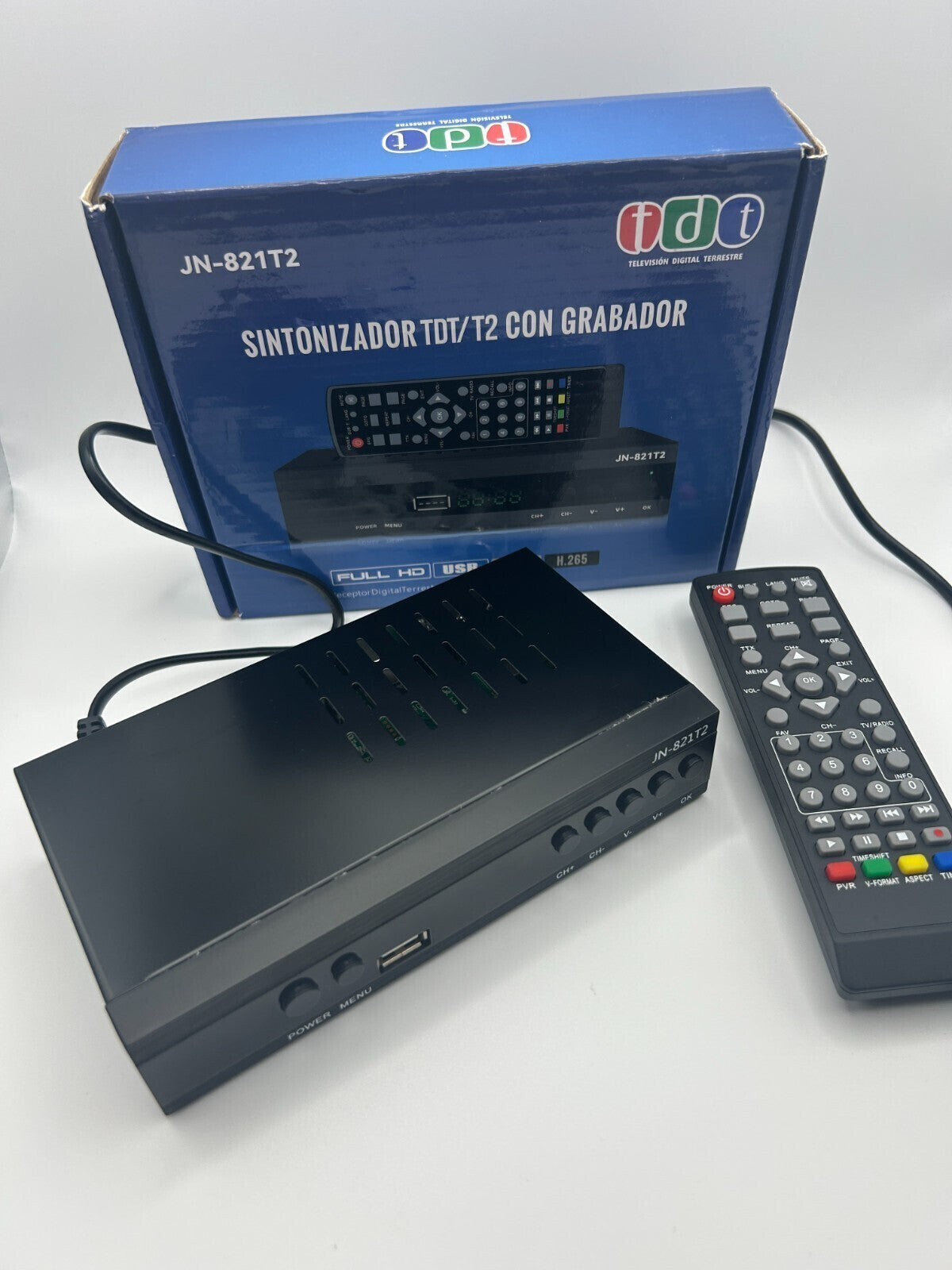 DVB-T – HD Decoder T2 H.265 HEVC Full HD 1080p HDMI USB SCART PVR Receiver TV