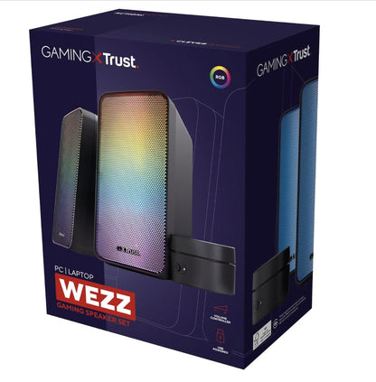 Trust – GXT 611 Wezz, PC Lautsprecher RGB, USB, 12W, 3,5mm, Volume Control