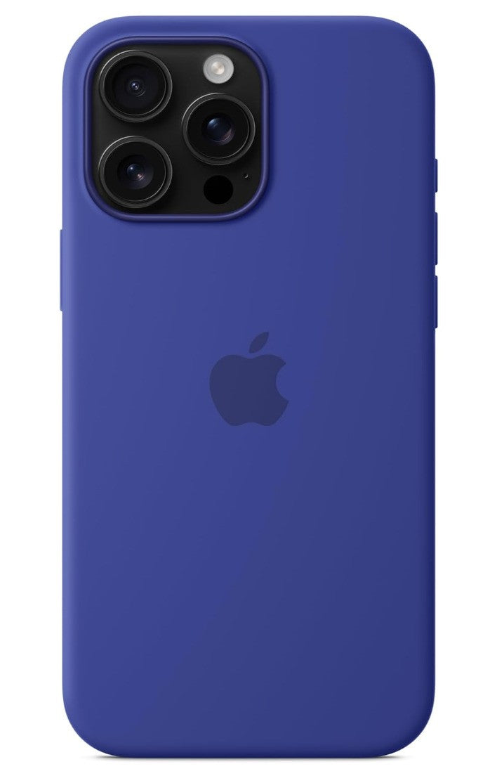 Apple – iPhone 16 Pro Max Hülle Silikon MagSafe Case Blau Stoßfest Cover