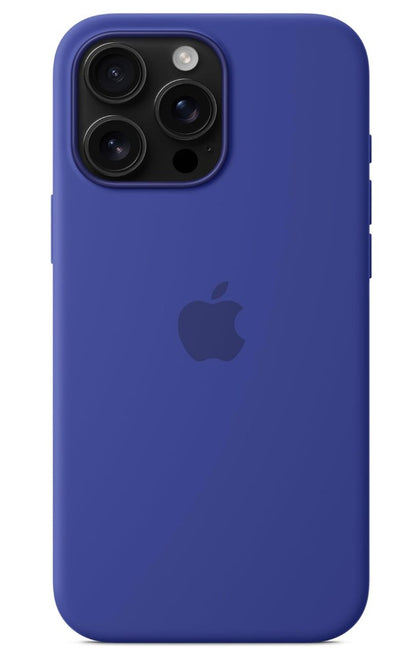 Apple – iPhone 16 Pro Max Hülle Silikon MagSafe Case Blau Stoßfest Cover