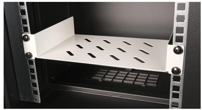 Equip – Fachboden 10" 1U 15cm fest, Grau, für Serverrack, Serverschränke, Rack