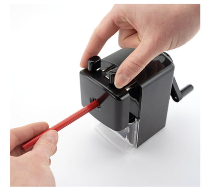 Rapesco – Modell 94, Tisch-Bleistiftanspitzer, schwarz, robust, manuell, Büro