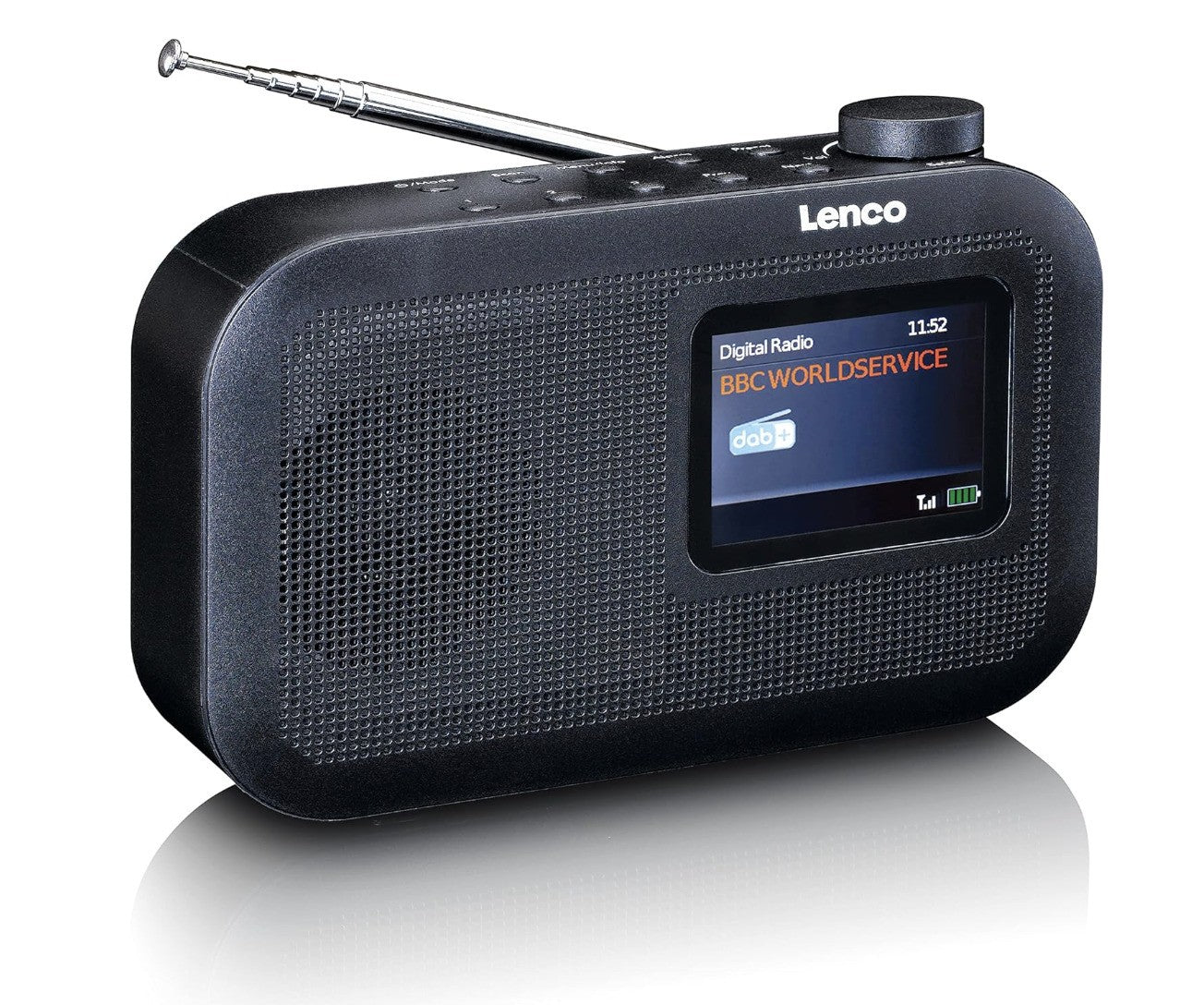 Lenco PDR-026 DAB plus Radio Bluetooth FM Speicher Display tragbar Akku grau