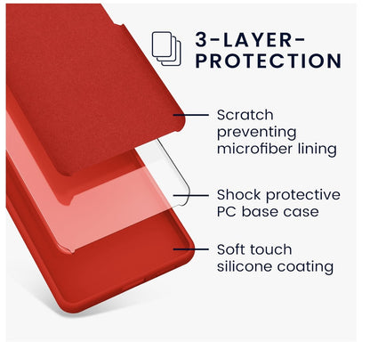 kwmobile – iPhone 15 Pro Hülle, stoßfestes Silikon Case, TPU, Rot, Backcover