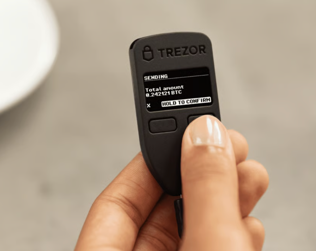 Trezor Model One Hardware Wallet Krypto Bitcoin Wallet Schwarz Sicherheit Coins