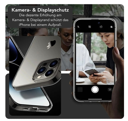 Oprimio – iPhone 16 Pro Max Hülle, klar, dünn, Softcase, Silikon, durchsichtig