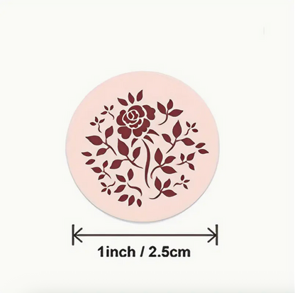 500x Umschlag-Siegeletiketten Mit 8 Blumenmuster-Aufklebern, Hochzeit Geburtstag