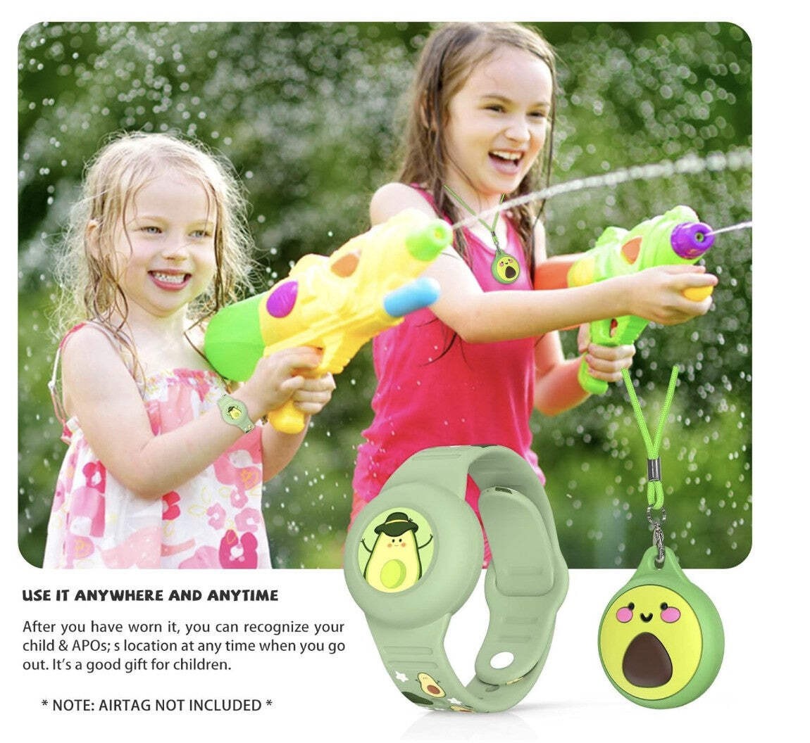 Generic – AirTag Kinderarmband Set GPS Schutz Silikon grün, wasserdicht, IP53