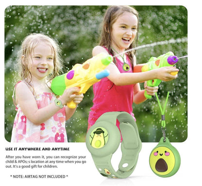 Generic – AirTag Kinderarmband Set GPS Schutz Silikon grün, wasserdicht, IP53