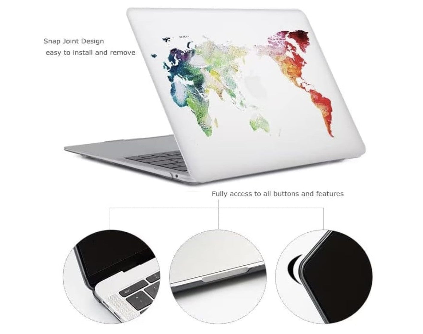 YOPAS MacBook Air 13 Zoll Hülle A2337 A2179 A1932 M1 Case Hartschale Cover