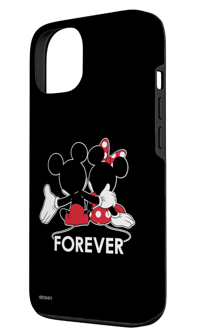 Disney – iPhone 13 Hülle Mickey Minnie Mouse Silhouette, stoßfest & dünn