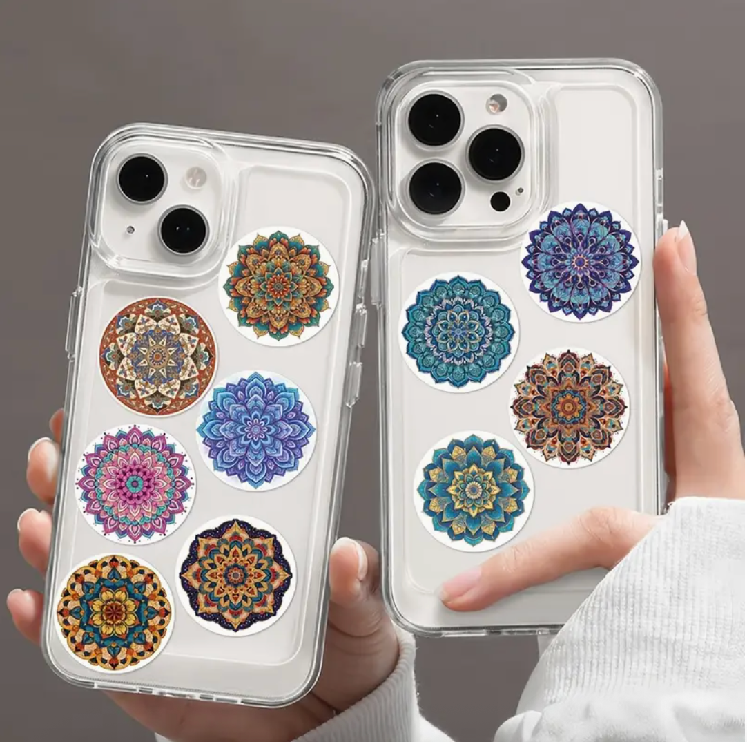 500x Mandala Aufkleber Rolle Sticker Rund Deko für Laptop Handy Tagebuch Gepäck