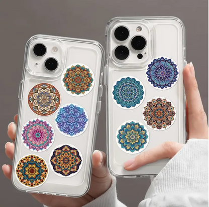 500x Mandala Aufkleber Rolle Sticker Rund Deko für Laptop Handy Tagebuch Gepäck