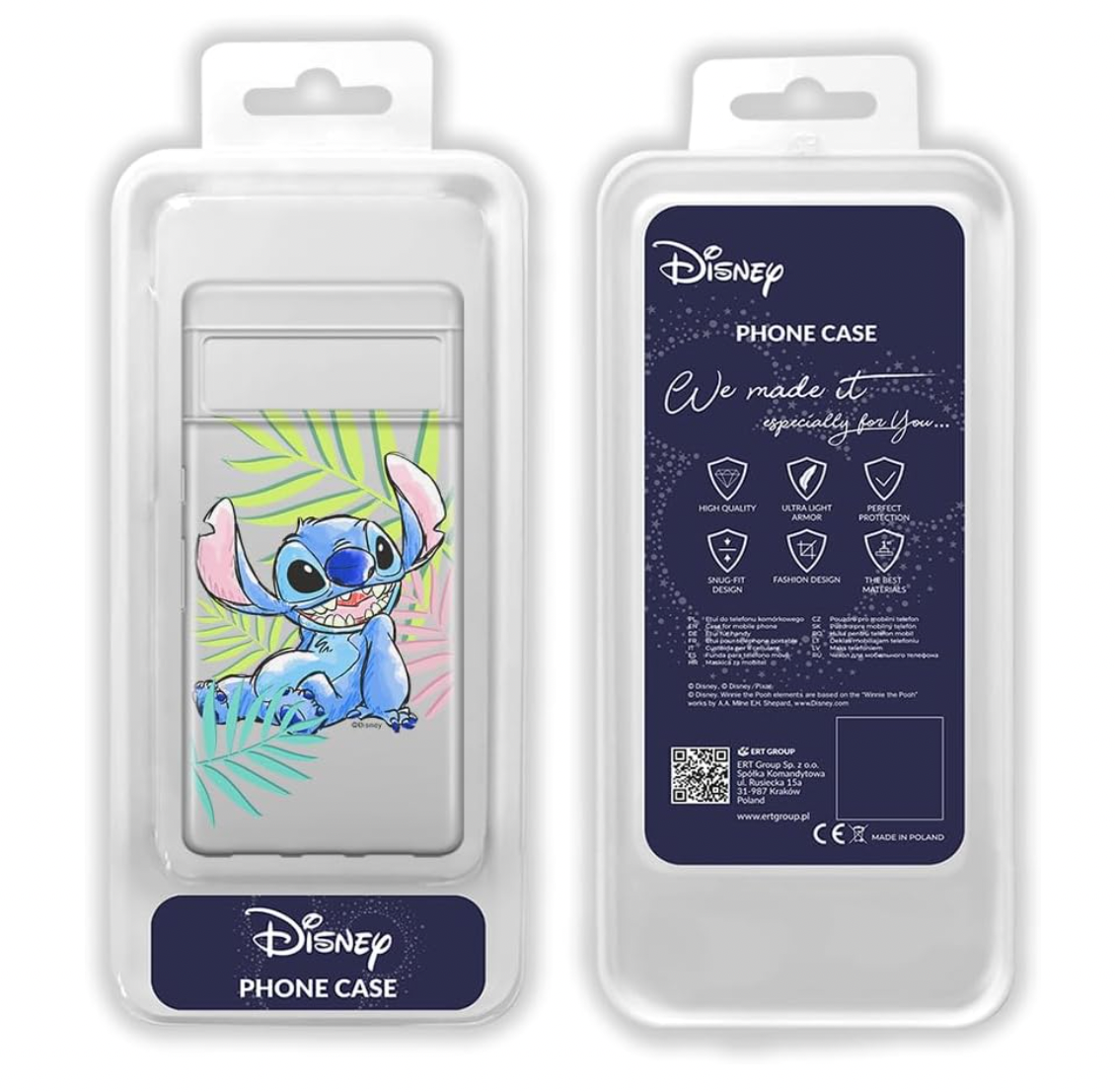ERT GROUP – Google Pixel 7 Pro Hülle Stitch Disney, transparent, stoßfest Cover