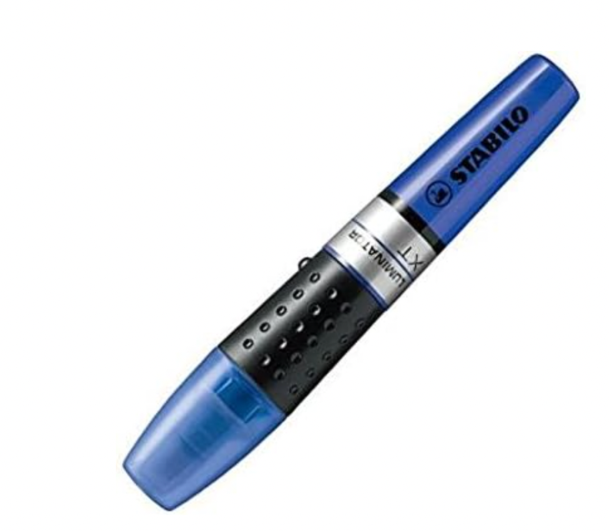 STABILO – LUMINATOR Textmarker Set, 5er Pack, royalblau, langlebig & nachfüllbar