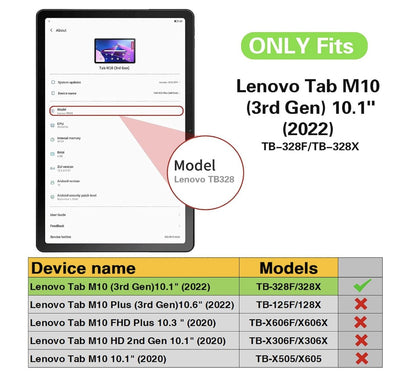 World biz – Lenovo M10 3rd Gen Hülle 360° Leder Case Stand Auto Sleep Schwarz