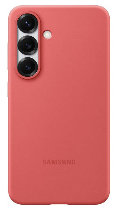 Samsung Galaxy S25 Hülle Silikonhülle Case Rot Silikon Cover Schutzhülle Handy