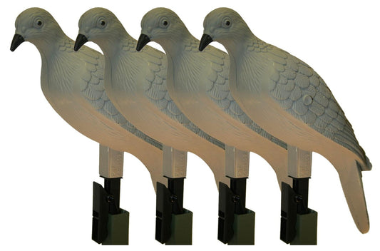 MOJO Outdoors – Clip on Dove, Lockvogel Taubenjagd Set, 4er Pack, Grau, Zubehör