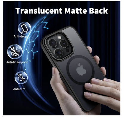 CACOE – iPhone 15 Pro Hülle, Magnetisch, kompatibel MagSafe, Stoßfest, Matt