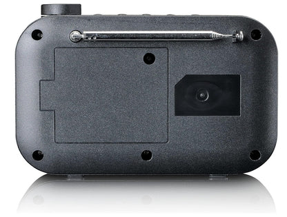 Lenco PDR-026 DAB plus Radio Bluetooth FM Speicher Display tragbar Akku grau