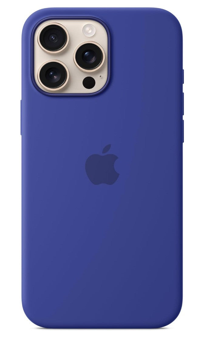 Apple – iPhone 16 Pro Max Hülle Silikon MagSafe Case Blau Stoßfest Cover