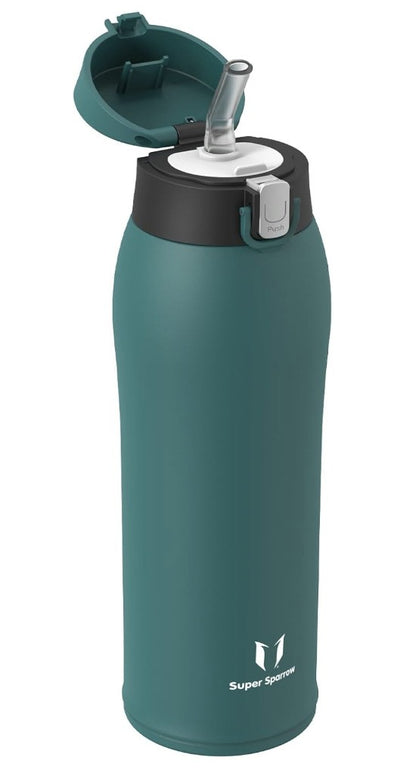 SuperSparrow Borraccia Termica 350ml Edelstahl Trinkflasche BPA Frei Dunkel Grün