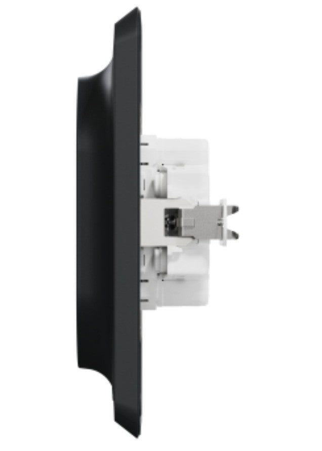 Schneider Electric – Unica Doppelsteckdose FR 2P+T Anthrazit Schraubbefestigung