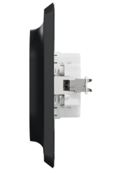 Schneider Electric – Unica Doppelsteckdose FR 2P+T Anthrazit Schraubbefestigung