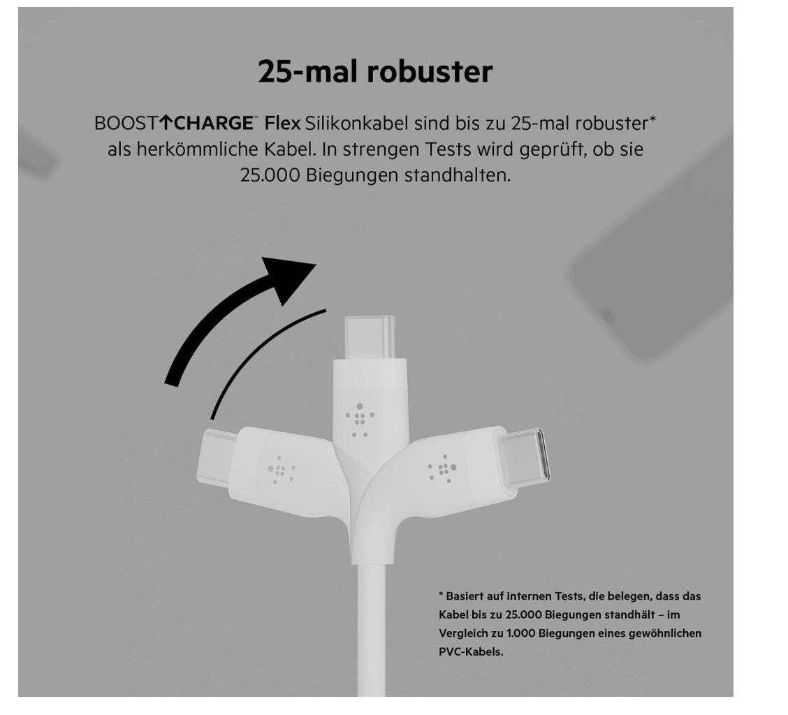 Belkin BoostCharge Flex 3 meter USB C PD Ladekabel für Smartphone etc. Type C